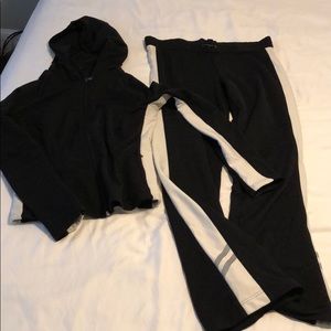 Black and cream tracksuit